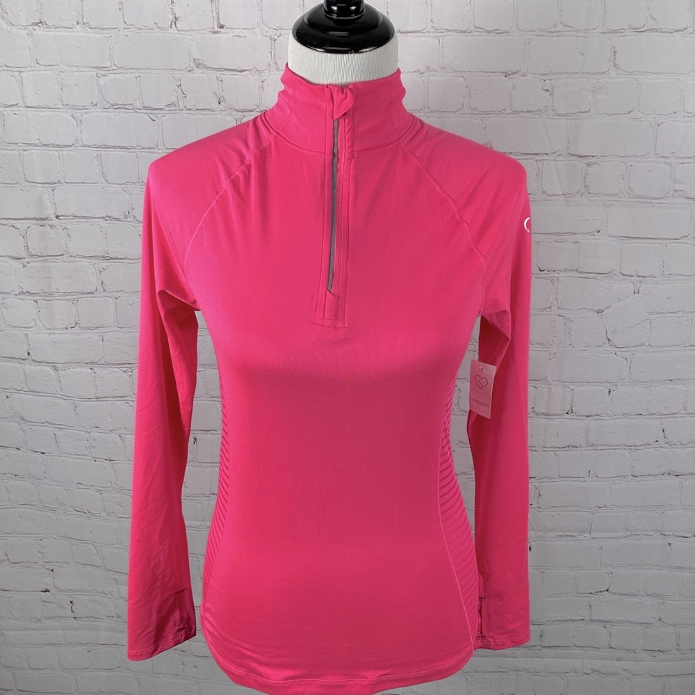 NWT Live Love Dream No Sweat 1/4 Zip Athletic Top Hot Pink Women’s‎ Size Small